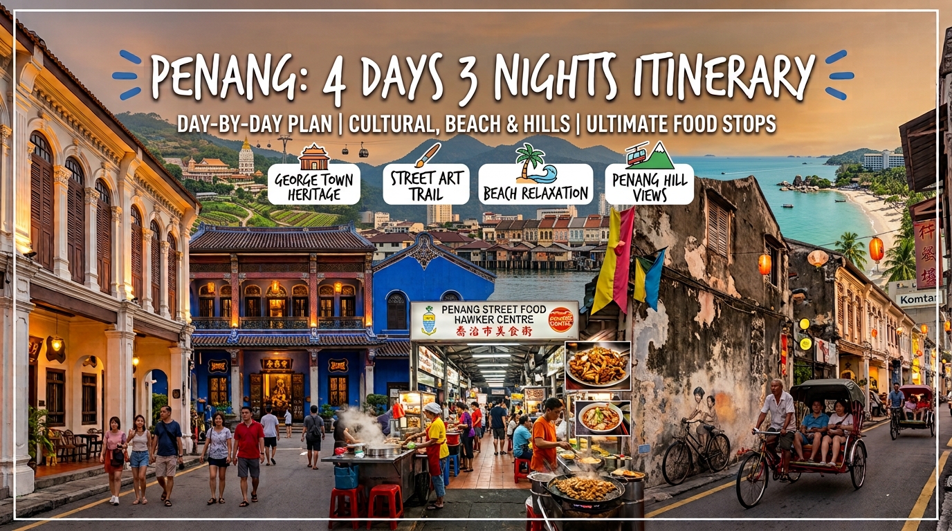 Penang 4D3N itinerary