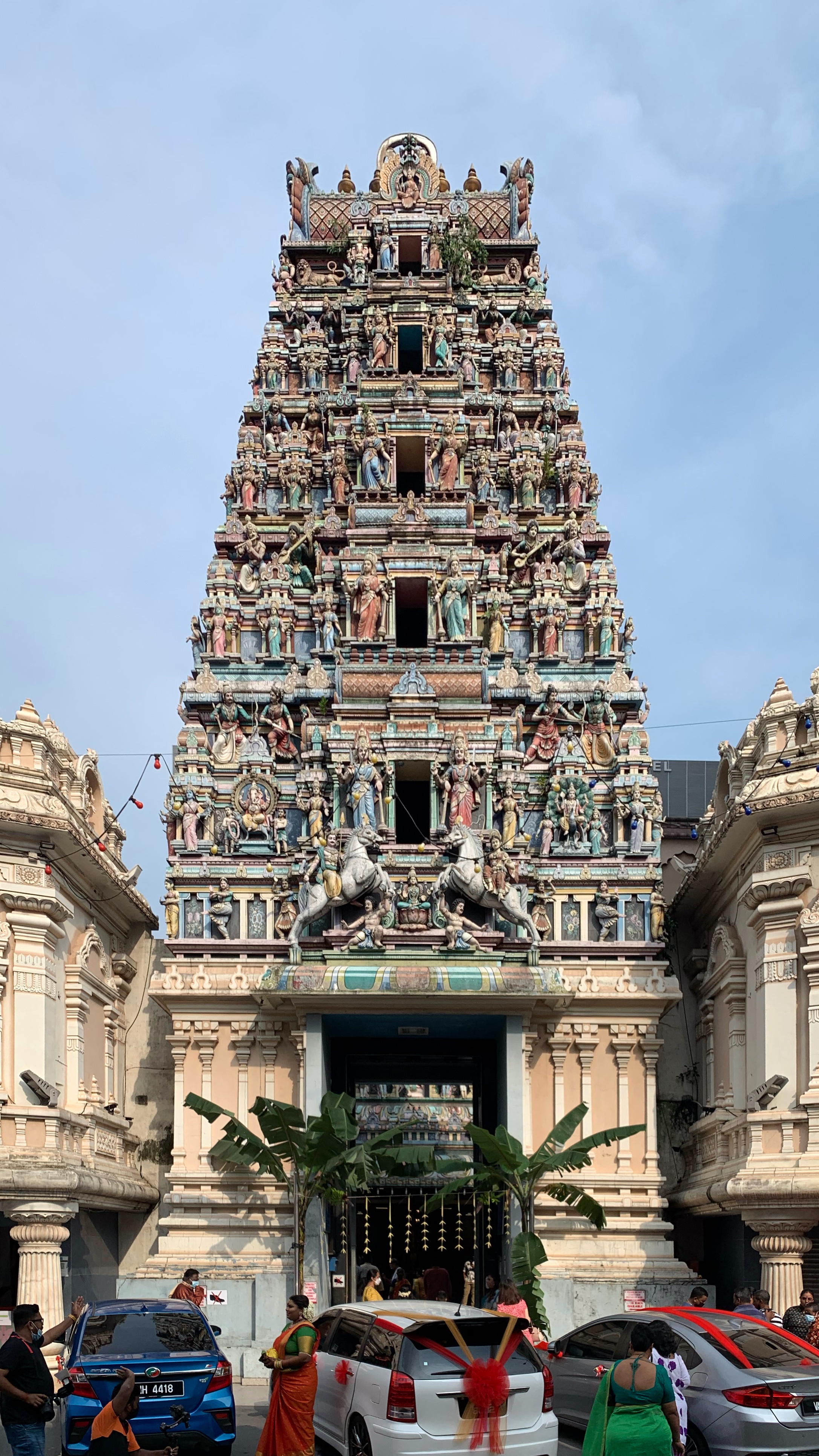 Colourful gopuram tower of Sri Mahamariamman Temple on Queen Street, George Town